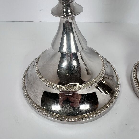 Candle Holders Silver Plated Dinner Party Or Wedding Decor - Picture 2 of 9